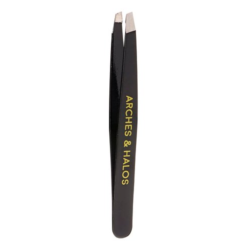 Arches & Halos Surgical Stainless Steel Eyebrow Tweezers - Groom, Pluck and Precisely Shape Brows - Ophthalmologist and Dermatologist Tested - 1 Pc