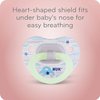NUK Orthodontic Pacifier Value Pack, Boy&Girl,0-6 Months, 3-Pack (Star) (Glows in The Dark)