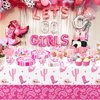Xenorik Cowgirl Theme Let's Go Girls Party Tableware Decorations - Hot Pink Disco Cowgirl Party Supplies Dinnerware For Birthday Bachelorette, Dinner Plate, Dessert Plate, Cup, Napkin, Fork | Serve 24