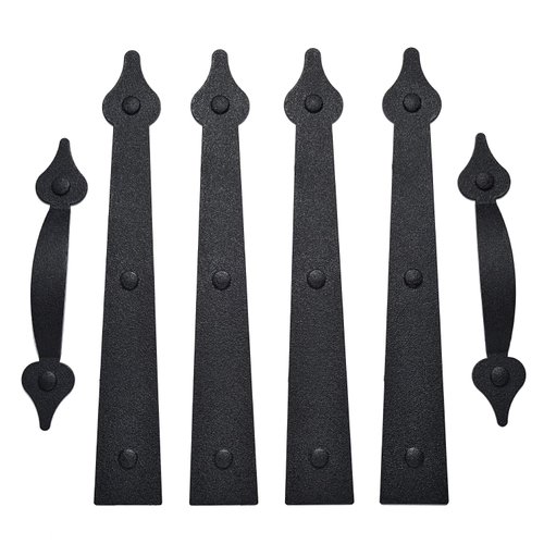 Garage Door Magnetic Decorative Hardware Carriage Accents Faux Hinges Handle Kit Curb Appeal Decor,Pack of 1,Color Black