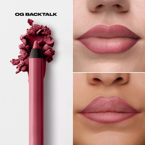URBAN DECAY 24/7 Glide-On Waterproof Lip Pencil (OG Backtalk - Mauve Nude Pink), Smudge-Proof, Longwearing Lip Liner, Smooth & Creamy Colors, Moisturizing Formula with Vitamin E - 0.04 oz
