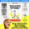 Play Strong Baseball Birthday Card 1-Pack (5x7) Power Player Illustrated Sports Birthday Cards Greeting Cards- Awesome for Baseball Players, Coaches and Fans Birthdays, Gifts and Parties!