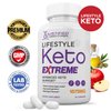 Lifestyle Extreme Keto Extreme Pills 1675MG New & Improved Formula Contains Apple Cider Vinegar Extra Virgin Olive Oil Powder Green Tea Leaf 60 Capsules
