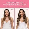 GOO GOO Clip in Hair Extensions Real Human Hair, 18inch 110g 7Pcs, 4/27/4 Balayage Chocolate Brown to Caramel Blonde, Remy Human Hair Extensions Clip ins for Women, Natural Human Hair