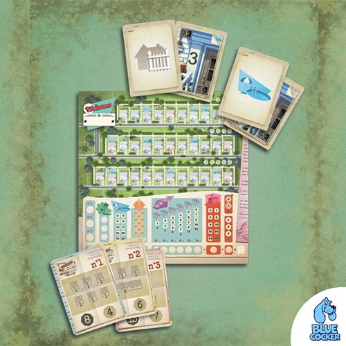 Welcome to... Your Perfect Home Board Game | City Building Strategy Game | Narrative Adventure Game for Adults and Kids | Ages 10+ | 1-6 Players | Avg. Playtime 25 Minutes | Made by Blue Cocker Games