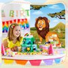 PLULON Pin The Tail on The Lion Party Game Kids Lion Games Poster for for Lion Party Favors Boys Birthday Party Supplies Party Decorations