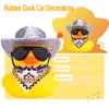MuMyer Rubber Duck Car Ornaments Duck Car Dashboard Decorations for Car Dashboard Decoration Accessories with Mini Cowboy Hat Scarf Necklace and Sunglasses(D5)