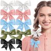 10 PCS Colorful Satin Bow Hair Clips Satin Hair Bow Satin Ribbon Bowknot Hair Barrettes Double Ponytail Hairclips Hair Accessories for Women Girls