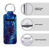 ENLACHIC 3 Pcs Cute Print Chapstick Holder Keychain Lip Balm Holder Sleeve Pouch Clip-on Lipstick Holder Keychains for Women Girls,Marble