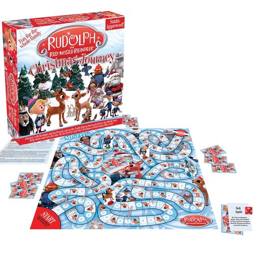 AQUARIUS Rudolph The Red-Nosed Reindeer Board Game - Fun Family Christmas Gift for Kids & Adults - Officially Licensed Rudolph Merchandise & Collectibles