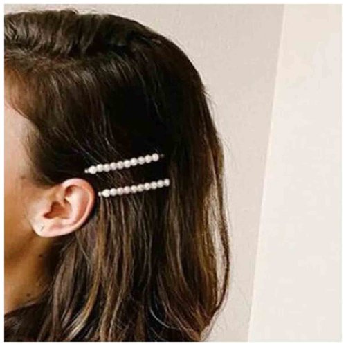 Yheakne Hair Clip, Vintage Pearl Hair Barrette, 2Pcs Pearl Bobby Pins, Decorative Hair Accessorie...