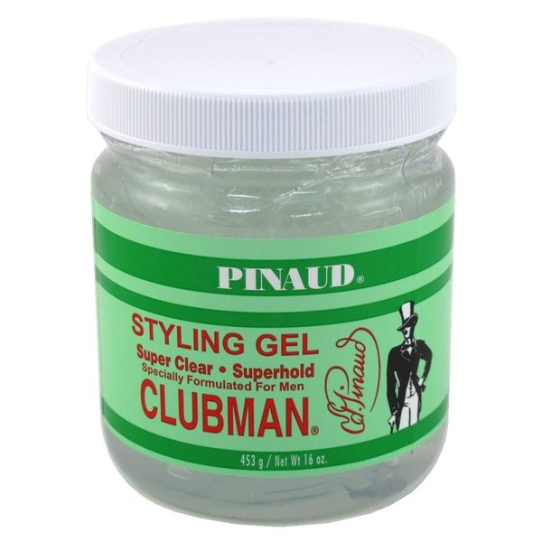 Clubman Pinaud Super Clear Styling Gel Super Hold, 16 oz (Pack of 2)
