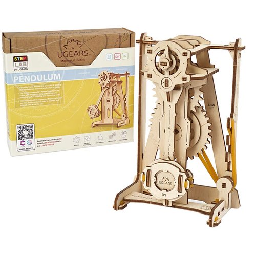 UGEARS STEM Pendulum Model Kit - Creative Wooden Model Kits for Adults, Teens and Children - DIY Mechanical Science Kit for Self Assembly - Unique Educational and Engineering 3D Puzzles with App