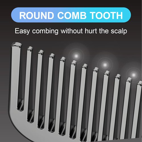 Jurrissa Rat Tail Combs for Parting,Protable Retractable Rat Tail Comb-Parting Combs for Hair Stylist-Stainless Steel Pin Tail Fine Tooth Teasing Comb Heat Resistant Anti Static (Black)