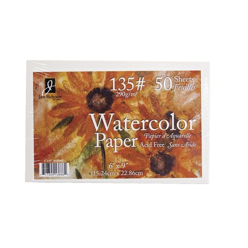 Jack Richeson 50 Pack 6" X 9" 135# Watercolor Paper