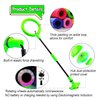 SIERLIKY Skip Ball for Kids, Foldable Ankle Skip Ball Colorful Light Flashing Jumping Ring, Fitness Jump Rope Sports Swing Ball, for Children Adults Boys Girls Toy (Green)