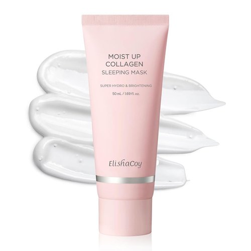 Elishacoy Moist Up Collagen Sleeping Face Mask Skincare, Hydrating, brightening Sleep Mask for Overnight Face Cream with Vitamin E, Korean Face Masks for Skin care, Anti Aging Moisture 50ML, 1.69fl.oz