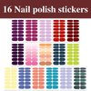 WOKOTO 16 Sheets Solid Nail Stickers Full Nail Wraps Gel Nail Strips Nail Polish Stickers For Kids Girls Nail Art Sticker Nails For Women Gel Nail Sticker Stick On Nails Solid Nail Polish Strips Wraps