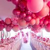 PartyWoo Hot Pink Balloons 152 pcs Magenta Balloons Dark Pink Balloons Different Sizes Pack of 18 12 10 5 Inch Balloon Arch Kit Balloon Garland for Valentine's Day Princess Party Decorations Pink-Y12