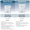 BankSupplies Ultima Blue Clear Cash Deposit Bags | 9W x 12H | Pack of 50 | Captive Flap Closure | Tamper Evident Tape | Write-on Panel | Heat, Cold & Moisture Detection | Deposit Plastic Bags