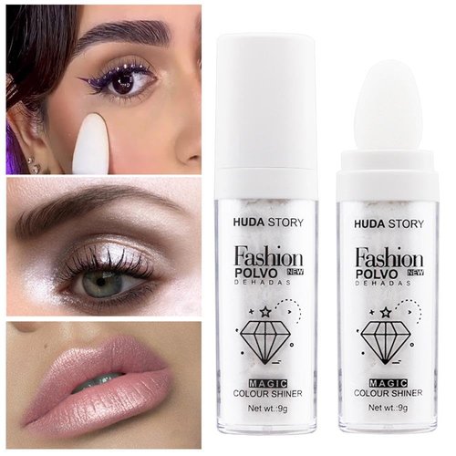 Fairy Powder Highlighter - All Over Pearl Glitter for face and Eyes, Shiny Halloween Body Glitter