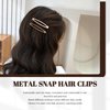 Cptots 16 PCS Snap Hair Clips Metal Hair Barrettes for Women Non Slip Barrettes for Thick and Thin Fine Hair,Black Brown Beige,2.36 x 0.43 Inches.