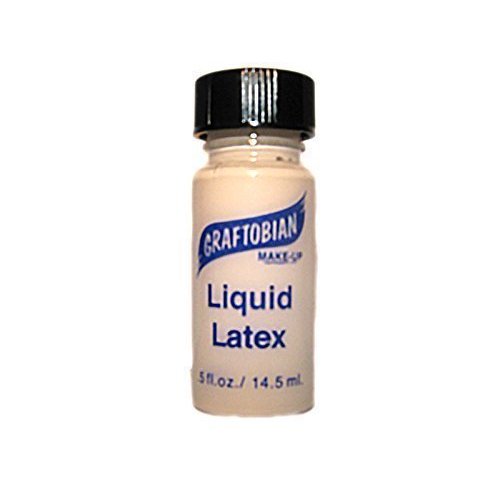 Graftobian Liquid Latex SFX Makeup - Professional Skin Safe Adhesive for Special Effects and Body FX, For Theatrical Stage, Cosplay, and Halloween Makeup, 0.5 ounce