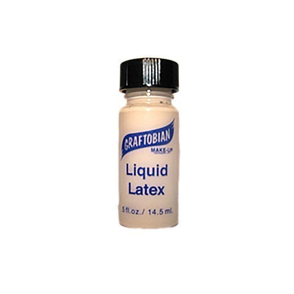 Graftobian Liquid Latex SFX Makeup - Professional Skin Safe Adhesive for Special Effects and Body FX, For Theatrical Stage, Cosplay, and Halloween Makeup, 0.5 ounce