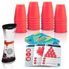 Gamie Stacking Cups Game with 18 Fun Challenges and Water Timer, 24 Stacking Cups, Sturdy Plastic, Classic Family Game, Idea for Boys and Girls Ages 3+ Olds, Tons of Fun