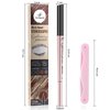 TurritopsisD 1-Pack Eyebrow Pencil, Brow Pen Dual-ends Thick & Fine Tip Retractable Waterproof Long-lasting Natural Eye Brows Makeup with Eyebrow Trimmer (Dark Brown)