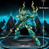 Sluban Mech Robot Building Set for Adults, Green Dragon Samurai Action Figure with Weapons, 704 PCS Ninja Toy Building Set, Collectible Gift for Kids Ages 8+