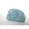Blue colorful glitter marbled hair claw clip