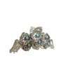 Generic Turquoise blue and silver western design metal native tribal hair claw clip