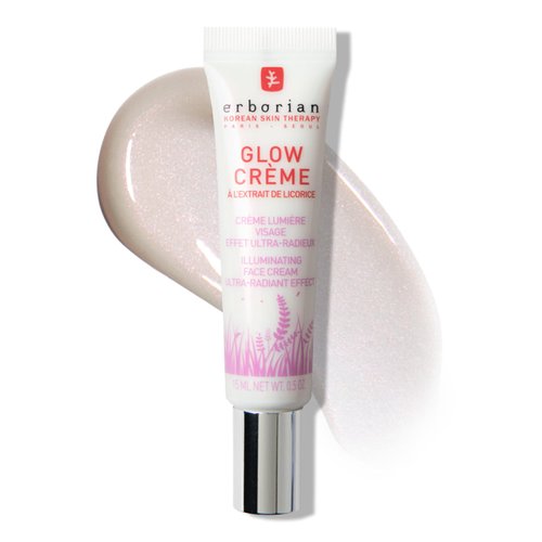 Erborian - Glow Cream - Ultra-Radiant Effect & Illuminating Daily Face Cream - Radiance Boosting Primer for Fresh & Dewy Finish with Glowing Complexion Brightens - 0.5 Oz 