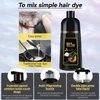 JIESSIA Black Hair Dye Shampoo 3 IN 1, Hair Color Shampoo for Gray Hair Coverage For Women & Men Natural Herbal Plant Semi Permanent Grey Hair Cover Treated, 16.9 Fl Oz