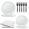 LMJUNZZ 120 Pcs Golf Party Supplies Bundle Paper Plates Napkins Forks Golf Party Birthday Decorations For Kids Serves 30