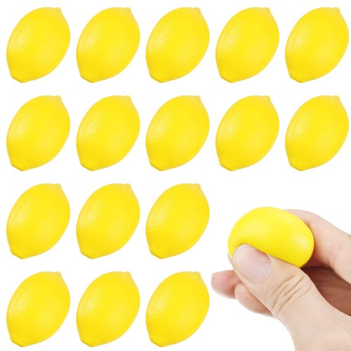 Hungdao 20 Pack Lemon for Party Favors Mini Foam Lemon Relieve Stress Ball Slow Rising Funny Lemo...
