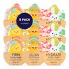 SpaLife Spring & Easter Facial Masks (9Pack) - Hyaluronic Acid, Collagen, Vitamin C Infused - Reduces Dark Circles, Hydrates, Firms Skin - Skin Care Masks for Puffiness, Fine Lines & Wrinkles