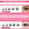 Manga Lash Clusters Wispy Natural Individual Lashes Volume C Curl Lash Clusters Spiky Fluffy DIY Eyelash Extension Clusters (8-16mm Mixed FD02)