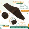 Easyouth Darkest Brown Tape in Hair Extensions Human Hair Tape in Extensions Human Hair Brown Tape Extensions Human Hair Double Sided 16Inch 40g 20Pcs