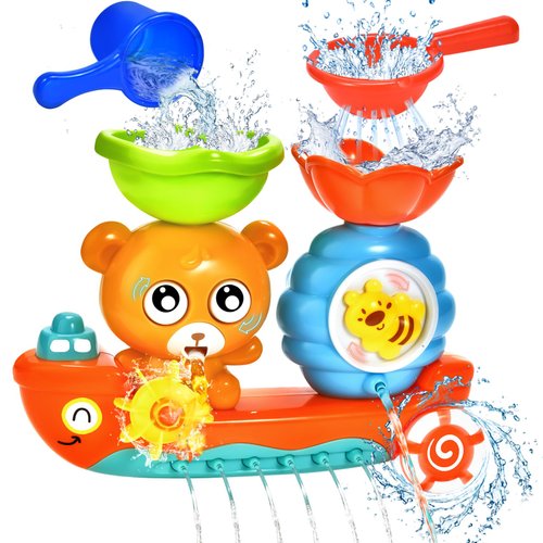 Baby Bath Toys for Toddlers 1-3 Kids Bathtub Toy Bear Water Tub Toys for Shower Bath Time Toys to Boys Girls Babies Kids Infant Preschool Learning Gift