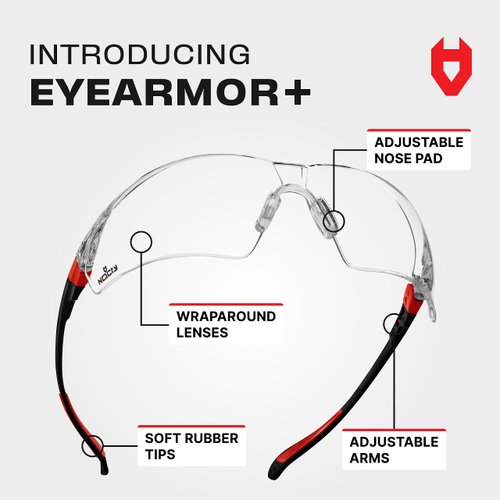 NoCry Clear Safety Glasses for Men and Women with Anti-Fog and Scratch Resistant Wrap Around Lenses, Adjustable Temples and Nose Pads — Certified ANSI Z87 Safety Glasses — 100% UV Protective Eyewear