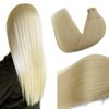 Tape in Hair Extensions Platinum Blonde Human Hair 18 inch 20pcs/40grams Seamless Skin Weft Silk Straight Double Sided Invisible Tape in Remy Hair Glue in Extensions (18 inches, 60)