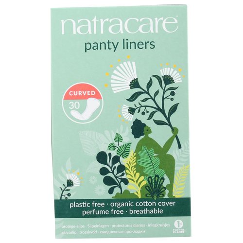 Natracare 3060 Natural Curved Panty Liners 30 Count (5 Pack)