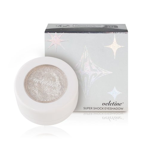 veletine Single Glitter Eyeshadow Pearl Eyeshadow,Glitter Eye Shadow Powder Long Lasting, for Face Body Cheek White Shimmer Eye Shadow (2.5g/0.088oz)