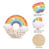 AmazingM Rainbow Donut Sensory Chew Teether for Boys and Girls,Food Grade Silicone Safety Chewy Teething Toy for Kids with Autism, ADHD,Oral Motor,Teething,Biting Needs