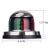 LYCAEA Stainless Steel LED Boat Navigation Lights, Waterproof Marine Navigation Lamp Marine Boat Bow Lights with Red and Green LED for Boat Pontoon Yacht Skeeter,12V