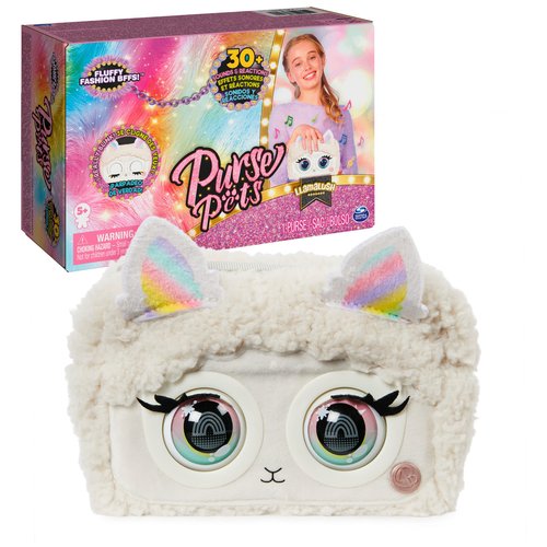 Purse Pets, Llamalush Interactive Pet Toy & Crossbody Kids Purse with over 30 Sounds and Reactions, Shoulder Bag for Girls, Trendy Tween Gifts
