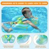 New Upgraded Swimbobo Baby Swimming Float Kids Inflatable Swim Ring with Safety Support Bottom Swimming Pool Accessories for 3-36 Months (Blue, L)