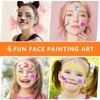 OOTSR 9 Pcs Face Paint Stencils with 861 Pcs Gems Stickers, Body & Face Painting Template for Party Holiday Halloween Makeup Art Painting, Reusable Soft Tattoo Stencils for Adults Children